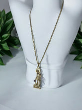 Load image into Gallery viewer, Cadena con Dije San Lazaro,stainless steel/Baño Oro
