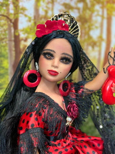 Gipsy ,doll,Gitana ,española ,Flamenco