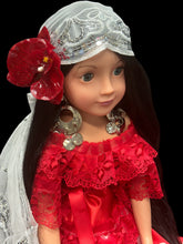 Load image into Gallery viewer, Vestido de lunares ,Para Muñeca,Gitana