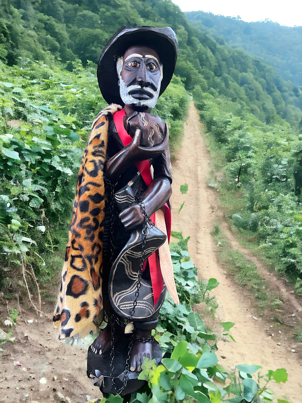 Congo Africano,Negro Cimarron  ,Tallado En Madera