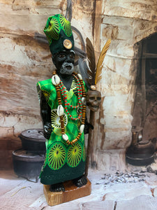 Congo Africano,Sacerdote ,Tallado En Madera