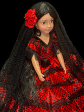 Load image into Gallery viewer, Vestido con vuelos de lunares ,Para Muñeca,Gitana