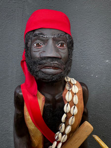 Congo Africano,Siete Rayos,Tallado En Madera