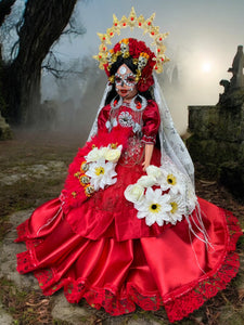 Catrina doll,Muñeca Día del Muerto/Santa Muerte /Doll