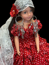 Load image into Gallery viewer, Vestido con vuelos de lunares ,Para Muñeca,Gitana