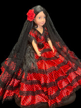 Load image into Gallery viewer, Vestido con vuelos de lunares ,Para Muñeca,Gitana