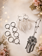 Load image into Gallery viewer, Set de Aretes /Collar /7 Pulsos con Cascabeles