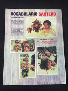 Libro de Santero,Vocabulario Santero